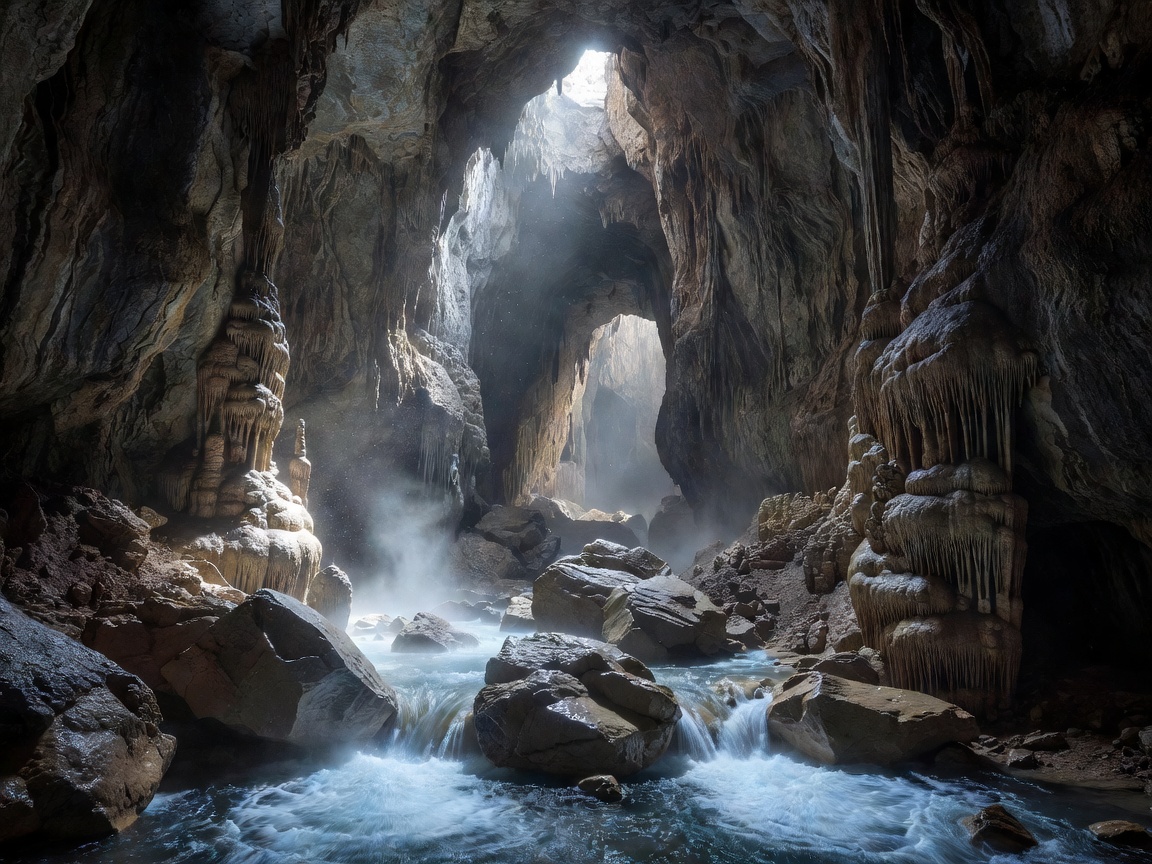 Colossal subterranean canyon inside the UNESCO Škocjan Caves